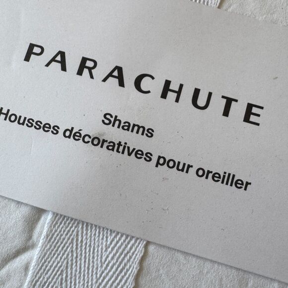 Parachute Brushed Cotton Standard Shams Set in White Made in Portugal NEW - Picture 3 of 7